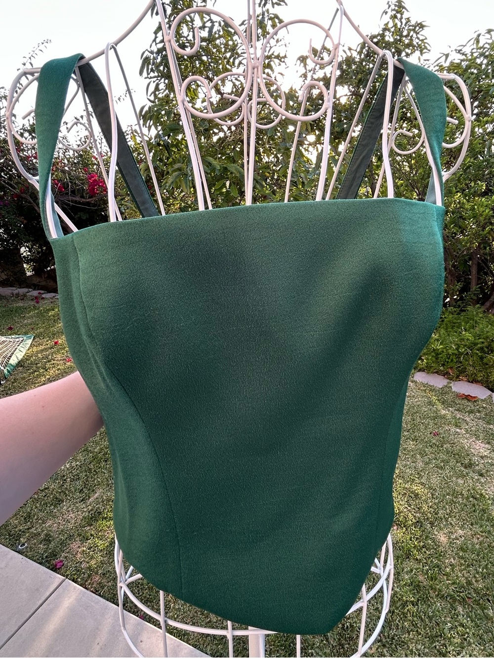 Reformation two-piece Green Bustier Tank Top and Skirt size 8